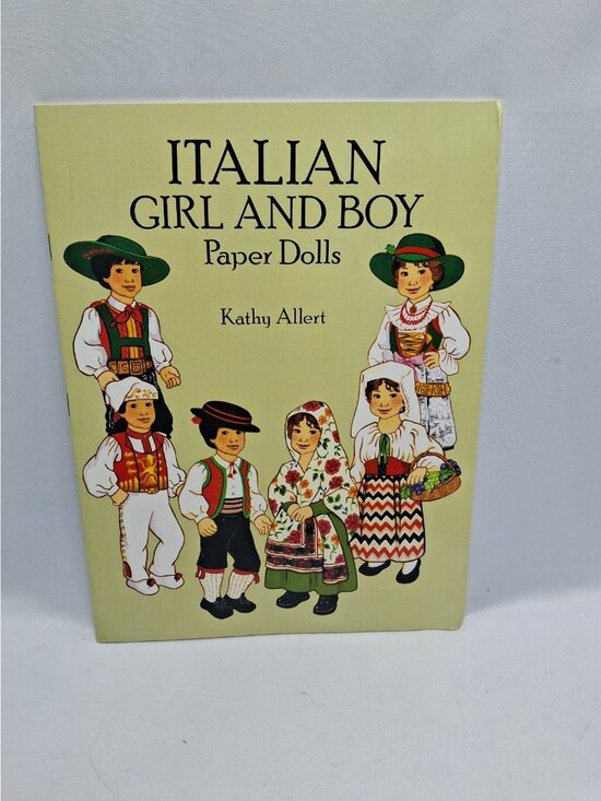 Other - Vtg Italian Girl and Boy Paper Dolls Book 1993 Kathy Allert- Uncut - New